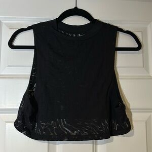 Lululemon Patterned Mesh Crop Tank Top